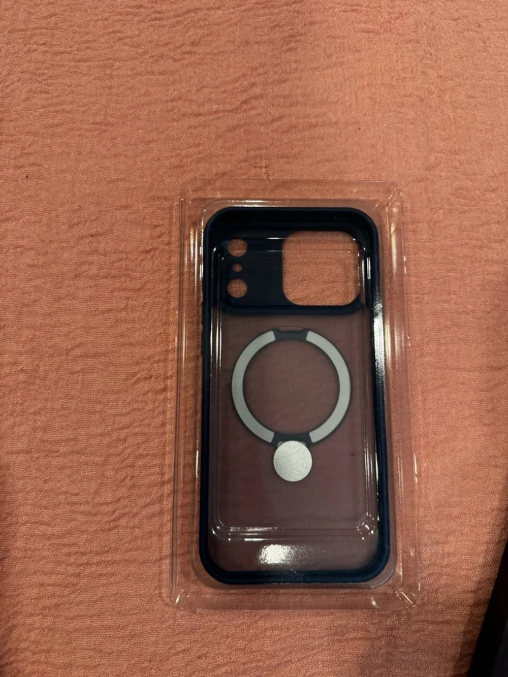 360° Rotating Ring Magnetic Phone Case in Deep Blue